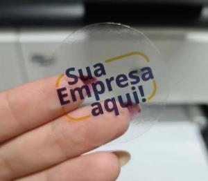 Adesivo  Transparente c/ Recorte Transparente  4x0 Brilho Com Recorte 