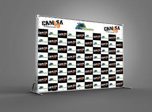 Backdrop 2x2m Lona 440g 2 por 2 metros 4x0 Brilho Bainha e Ilhós Lona Backdrop para estrutura tamanho 2x2, ideal para uso de fundo para fotos em eventos