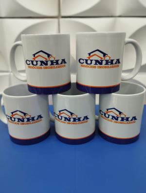 Canecas Corporativas Porcelana Estampa  Sublimação  Pedido mínimo 5