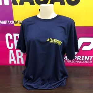 Camiseta Personalizada Tecido Poliéster Fio 30.1 Estampa Colorida  Silk-Screen  