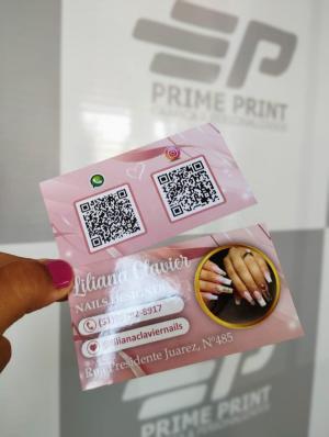 Cartão de visita Verniz Localizado Couchê 300g 9x5cm 4x4 Laminação Fosca e Verniz Localizado F/V Corte Reto 
