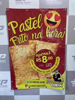 Lona com Bainha e Ilhós Lona 440g  4x0 Brilho Bainha e Ilhós 